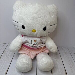 Build a Bear BAB Hello Kitty Sanrio White Dress No Bow 17” Plush Works VGUC